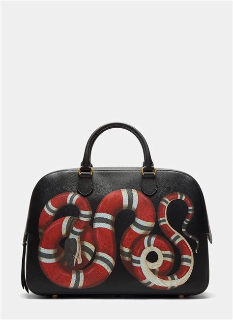 gucci snake print slip ons|gucci snake print duffle bag.